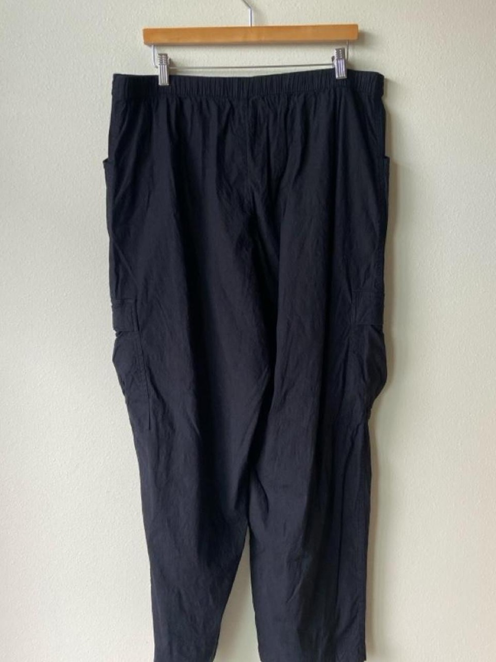 Athleta Paradise Straight Leg Cargo Pants Black Linen Blend - Picture 6 of 8